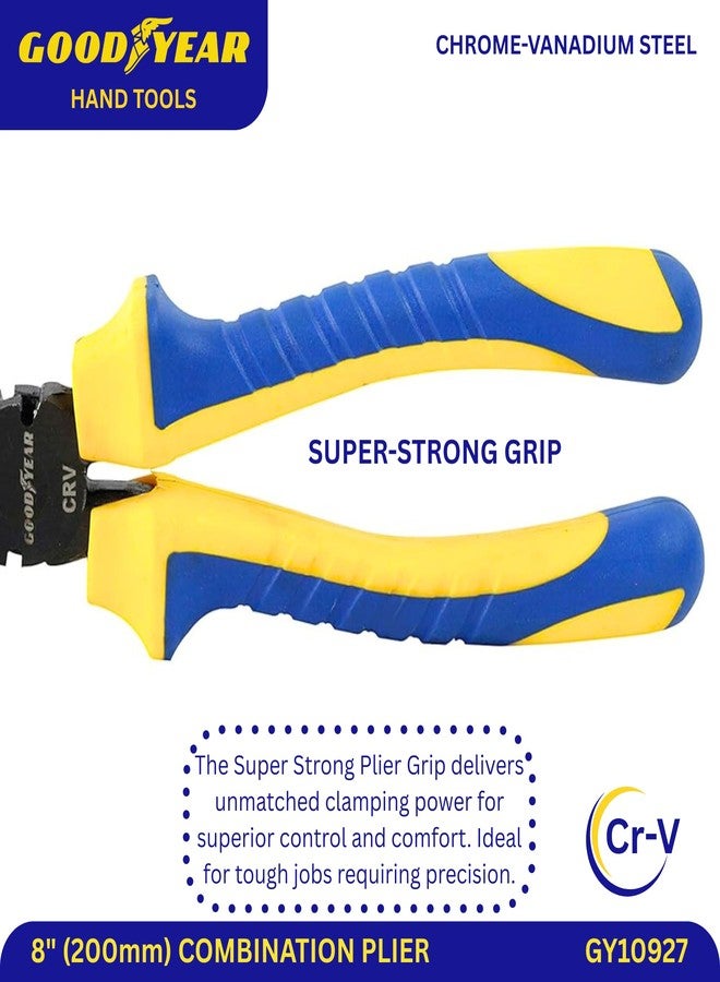 Goodyear Combination Plier, Pliers For Home, Plier Tool, Combination Pliers 8 Inch, 8" Combination Plier, Plas tool, Cutting plier, Heavy duty with double colour grip, Multipurpose hand tool - Image 5